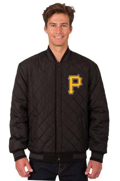 Pittsburgh Pirates Reversible Wool and Leather Jacket