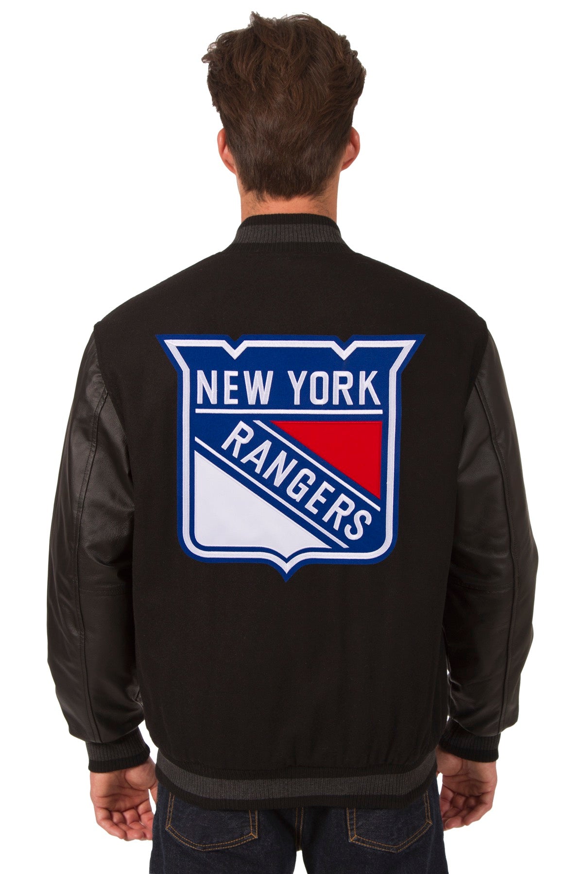 New York Rangers Wool and Leather Reversible Jacket