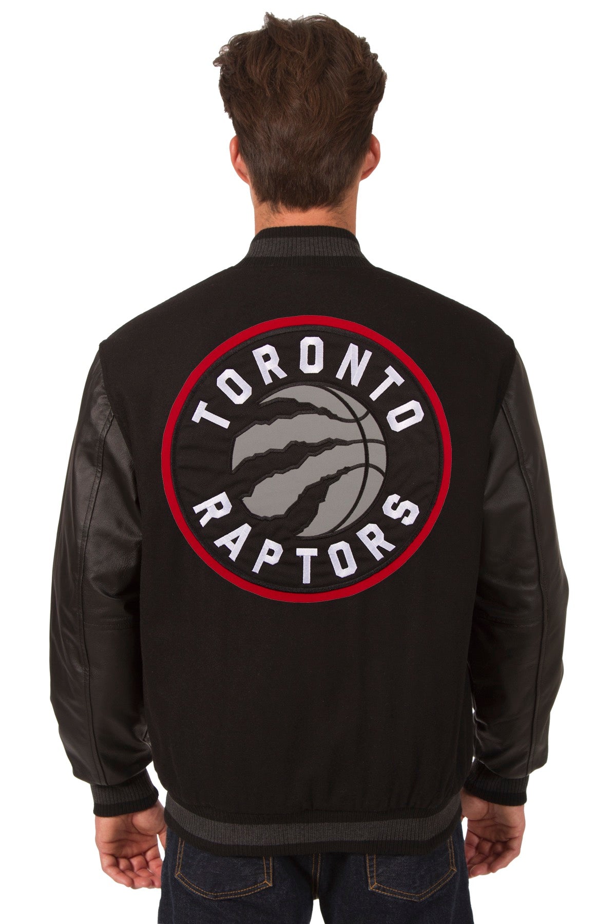 Toronto Raptors Reversible Wool and Leather Jacket