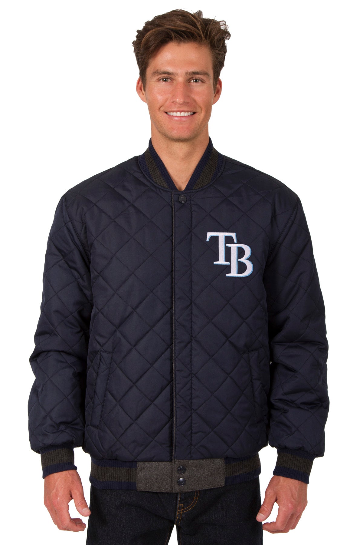 Tampa Bay Rays Reversible Wool and Leather Jacket