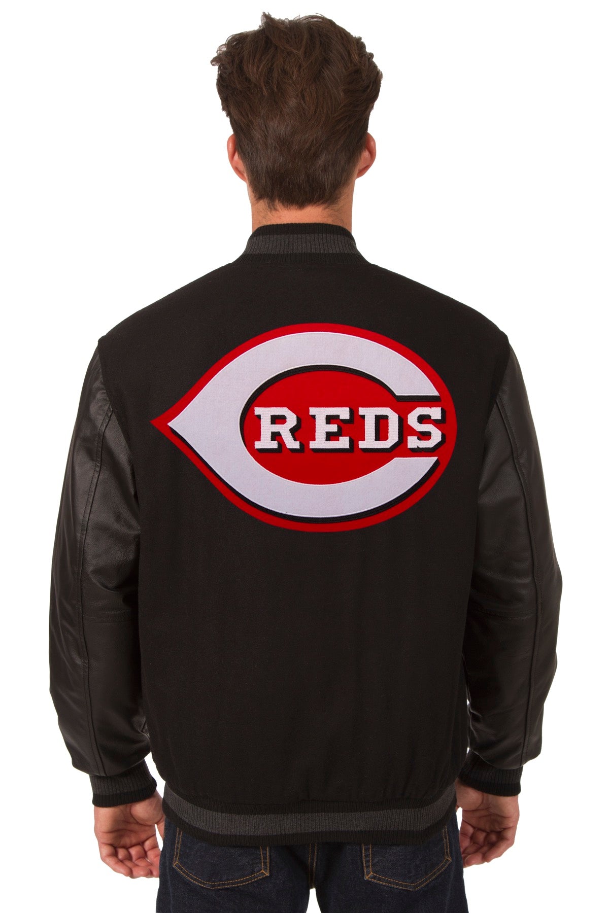 Cincinnati Reds Reversible Wool and Leather Jacket