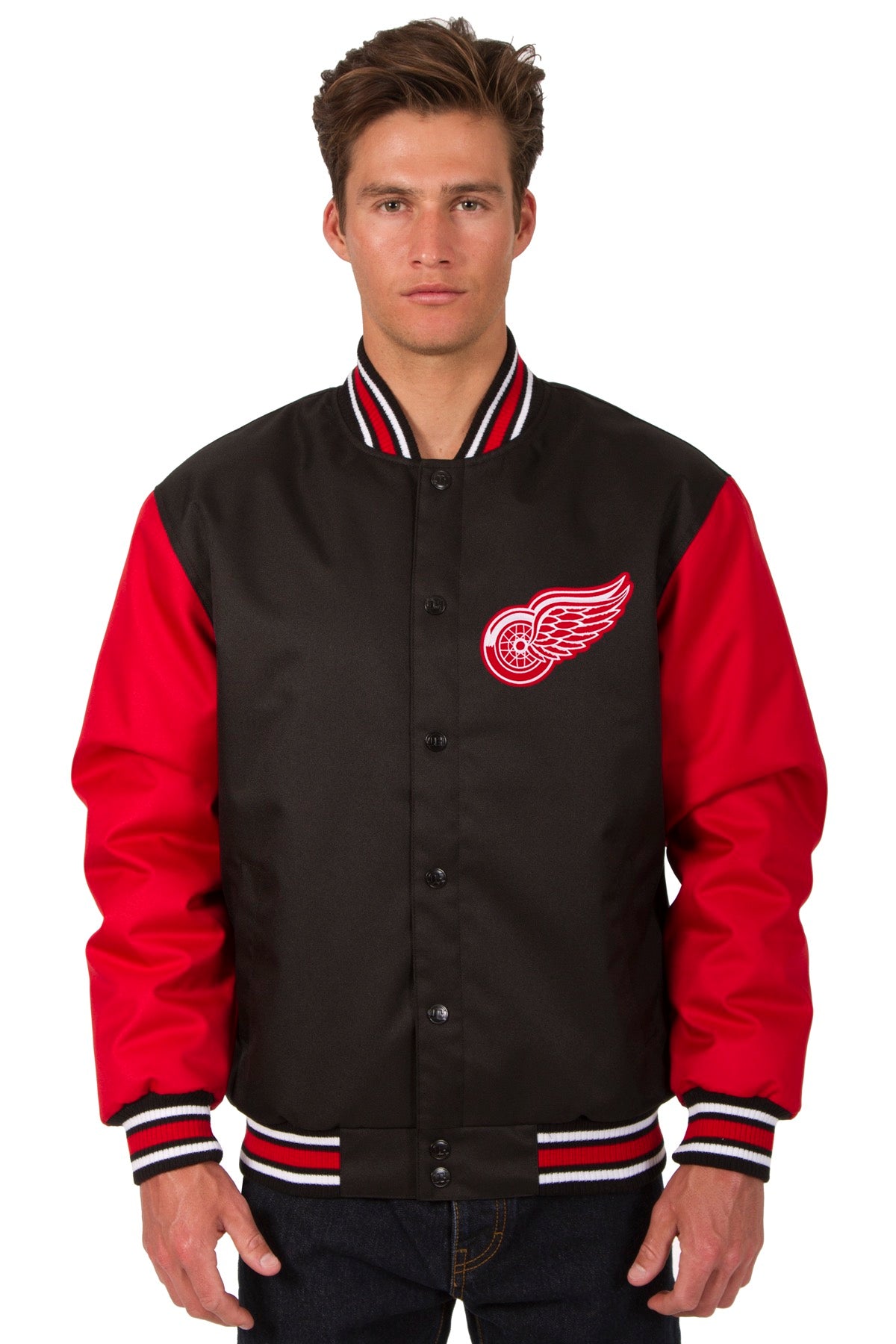 Detroit Red Wings Poly-Twill Jacket (Front and Back Logo)