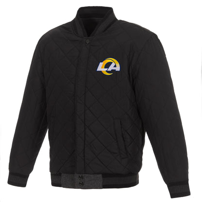 Los Angeles Rams Reversible Wool and Leather Jacket