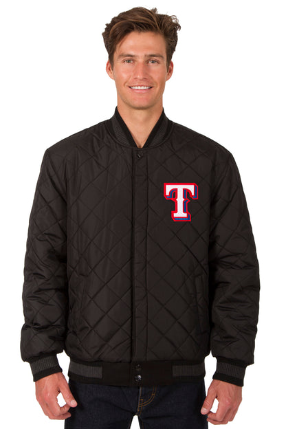 Texas Rangers Reversible Wool and Leather Jacket