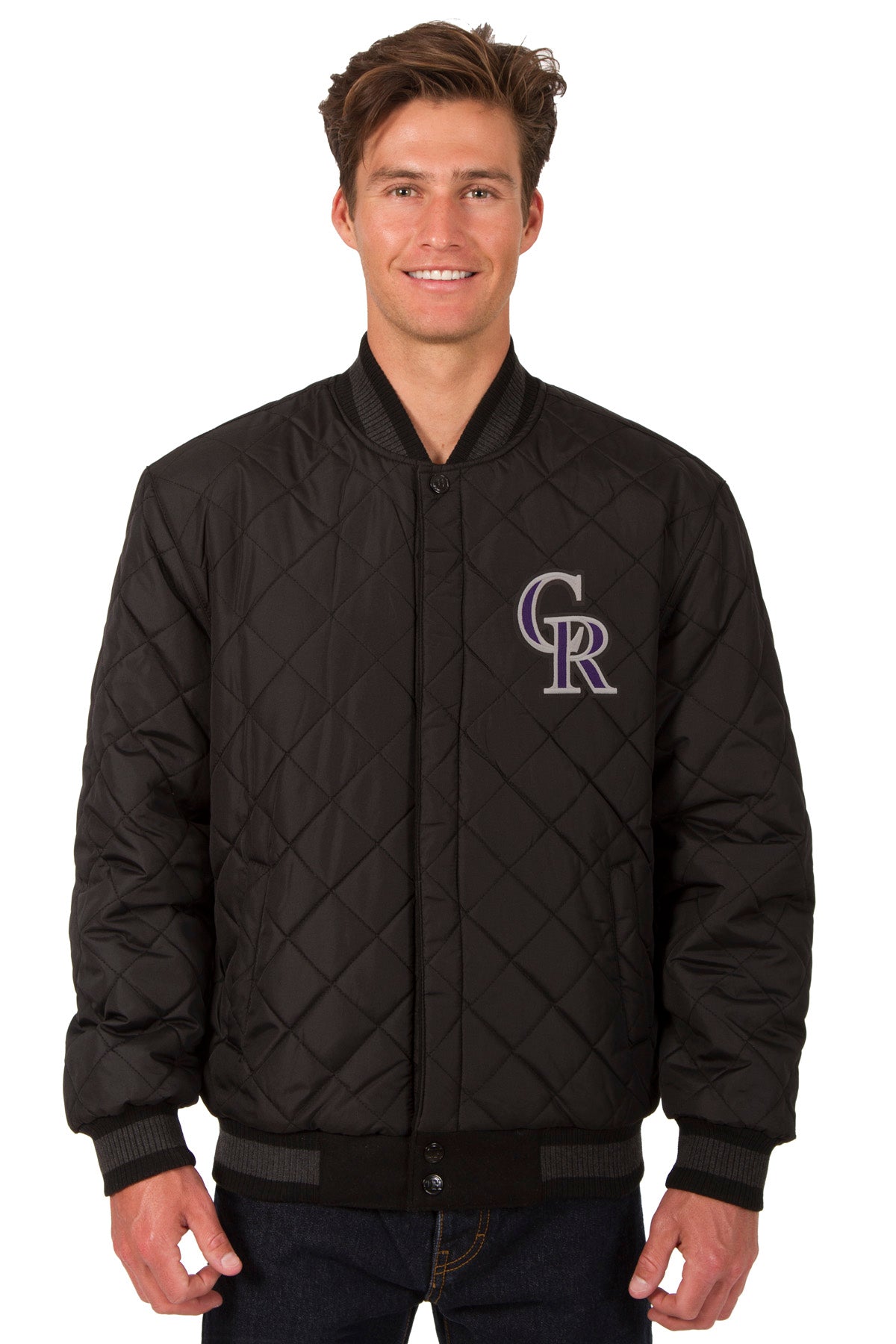 Colorado Rockies Reversible Wool and Leather Jacket
