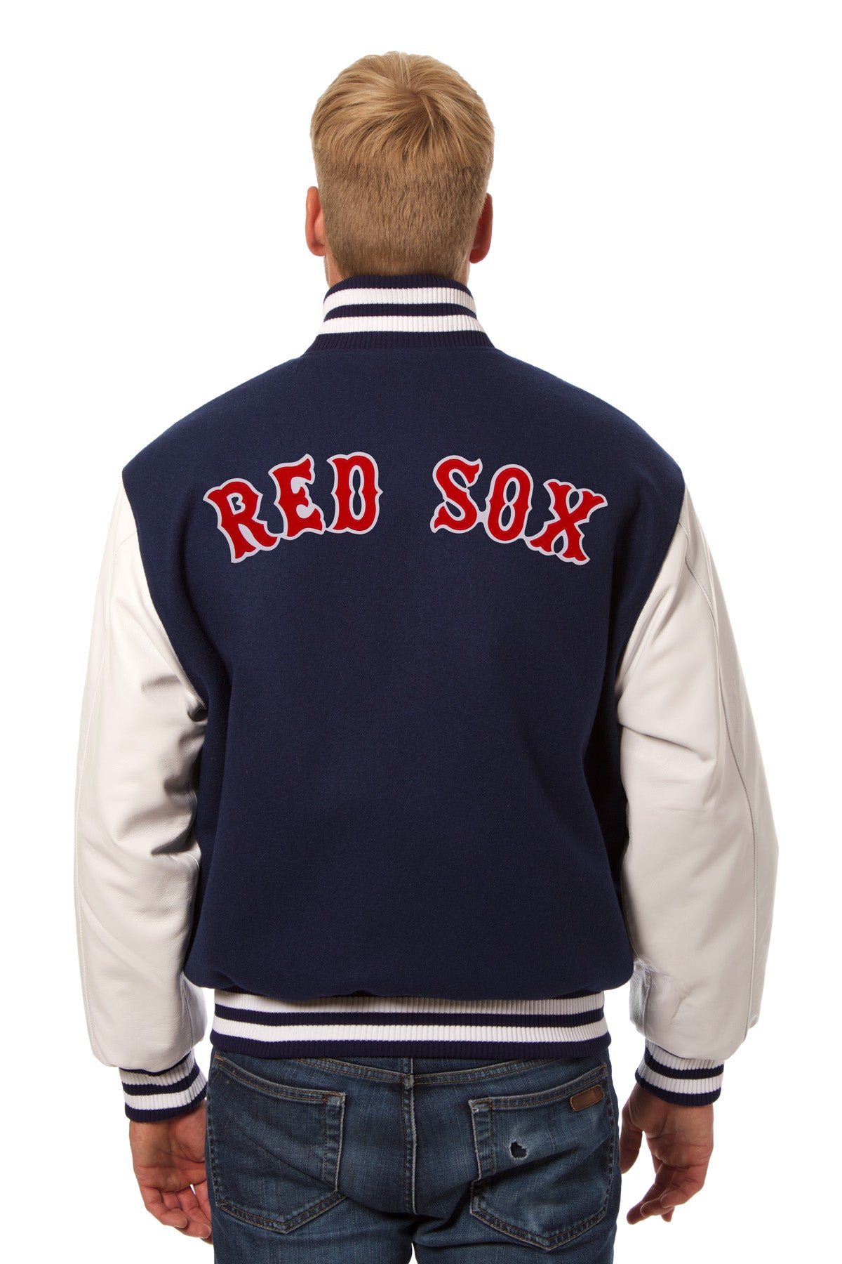 Boston Red Sox Embroidered Wool and Leather Jacket