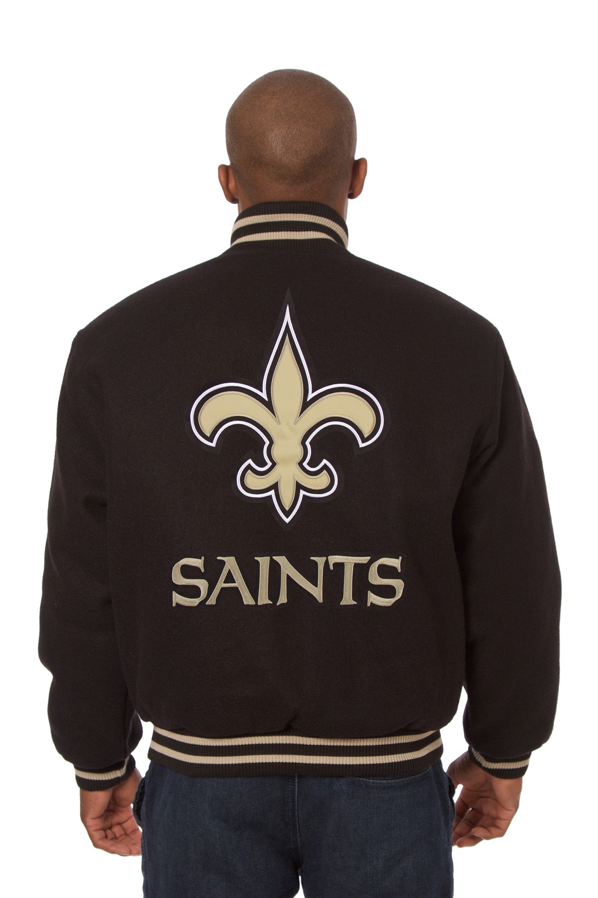New Orleans Saints Embroidered Wool Jacket