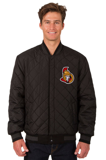 Ottawa Senators Wool and Leather Reversible Jacket