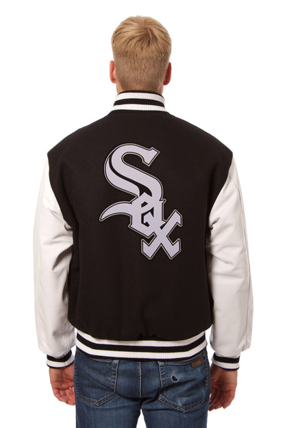 Chicago White Sox Embroidered Wool and Leather Jacket