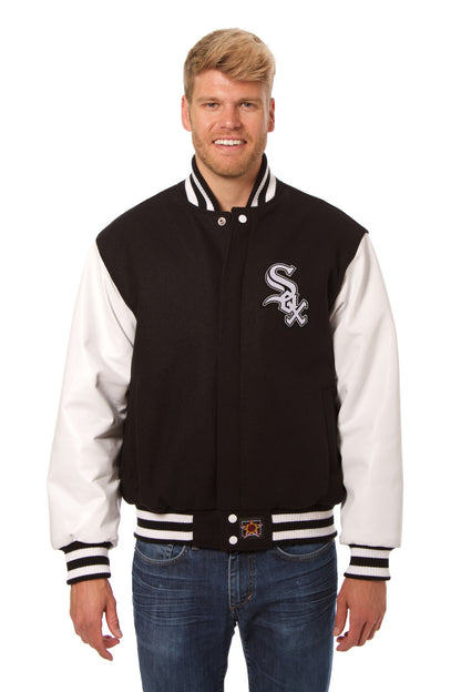 Chicago White Sox Embroidered Wool and Leather Jacket