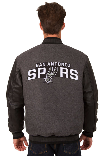 San Antonio Spurs Reversible Wool and Leather Jacket