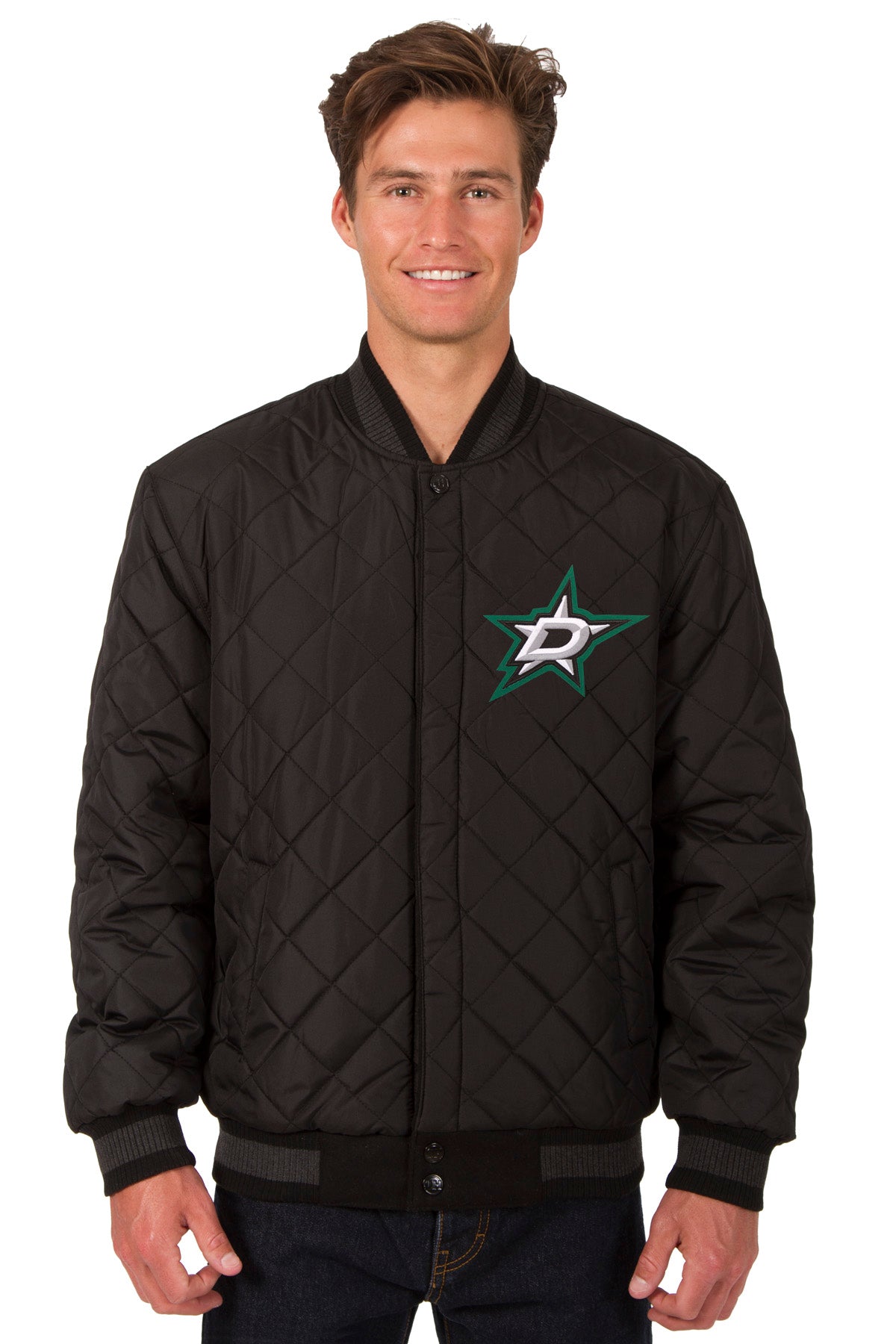 Dallas Stars Wool and Leather Reversible Jacket