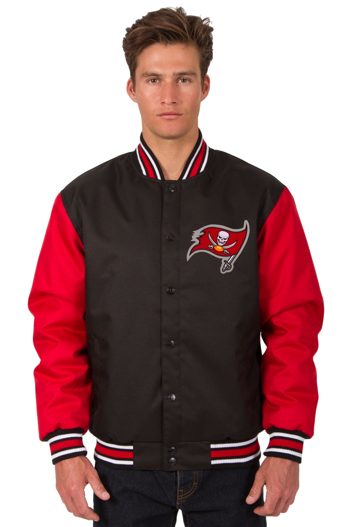 Tampa Bay Buccaneers Poly-Twill Jacket (Front Logo Only)