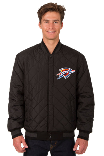 Oklahoma City Thunder Reversible Wool and Leather Jacket