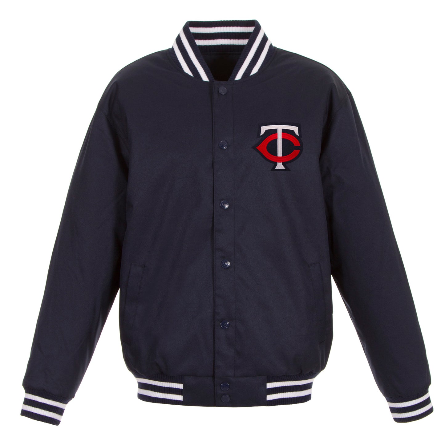 Minnesota Twins Poly-Twill Jacket (Front and Back Logo)