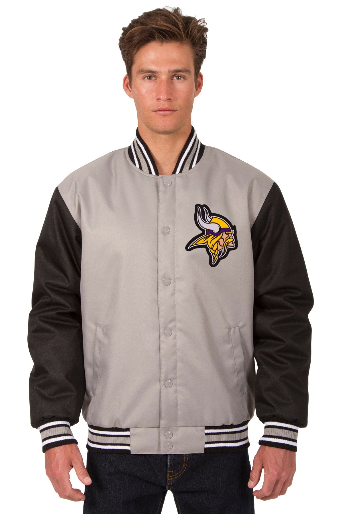 Minnesota Vikings Poly-Twill Jacket (Front and Back Logo)