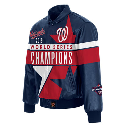 Washington Nationals 2019 World Series All-Leather Jacket